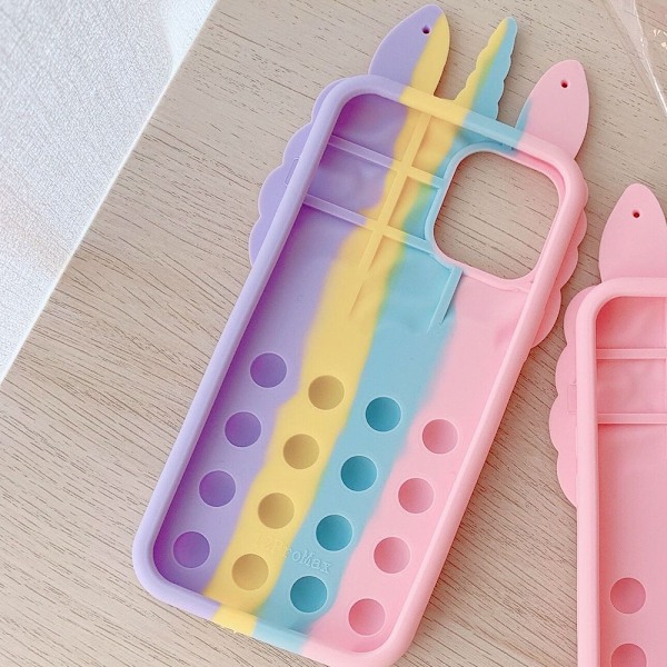 Pop It Fidget Leksak Mobilskal för iPhone Skydd Mjuk Silikon - Spotförsäljning iphone11