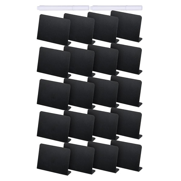 20st 4 X 3 tum Mini svarta tavla Bord Tältskylt Svarta tavla Buffet Taggar Matetikett För Festbord Black
