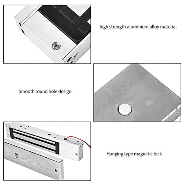 Elektrisk magnetisk lås Elektrisk lås Enkelt dør Elektromagnetisk lås Integrert magnetisk lås for adgangskontrollsystem DC12V 280kg