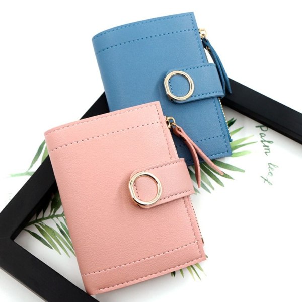 Dame Kort Lommebok Dame Clutch Veske SVART