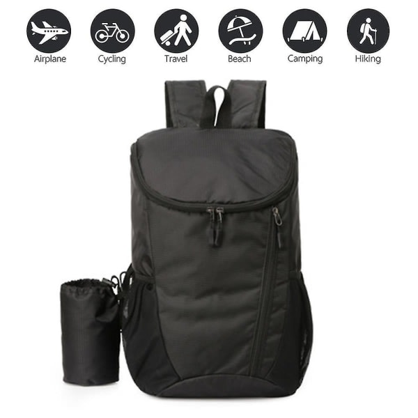 st 20l lätt packbar ryggsäck liten hopfällbar vandringsryggsäck Dagspaket for resor Camping utendørssemester