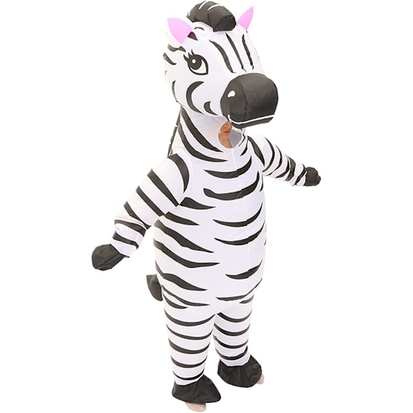 Inflatable Zebra Costume Funny Blow Up Animal Costume Cosplay Party Christmas Halloween Costume Festival Suit Jumpsuit