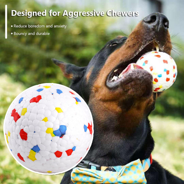 Liten hund popcornbolle leksak bitsäker slitstark inomhus utendørs husdjur leksak bolle 6,3 cm
