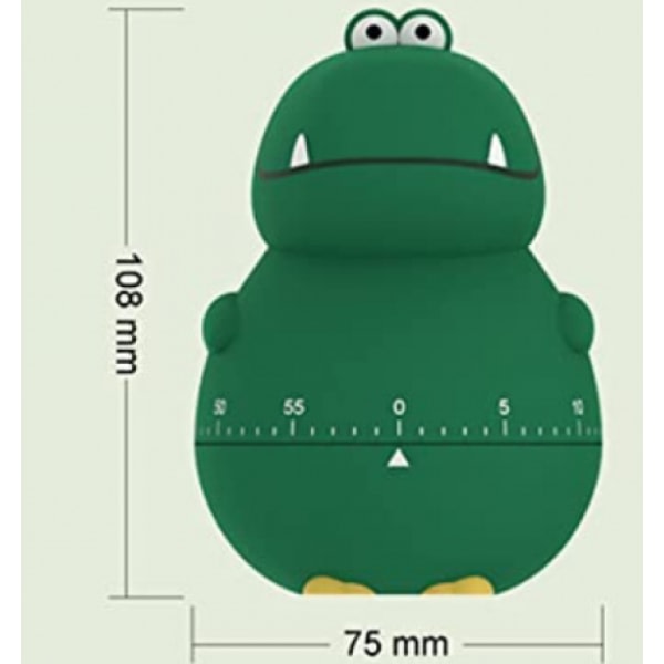Sarjakuva-ajastin, lapset, söpö keittiöajastin 60 minuutin ajastin Eläinmuistutus Ei paristoja opiskelutyöhön Harjoittelu Kodin työpöydän sisustus (dinosauruksenvihreä)