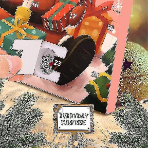 Jule-adventskalender Charm Armbånd DIY Kit Nedtællingskalender Smykker-y -t