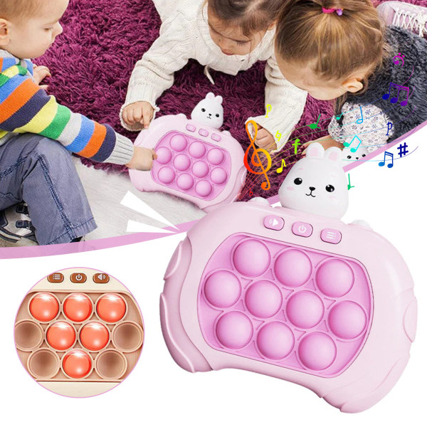 Fickspel for barn Push Bubble Game Machine med Ljus og Ljud Bärbar Quick Press Bubble Game Toy