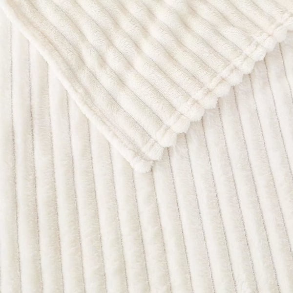 Mjuk filt, 100 x 150 cm, vit fleecefilt för soffa, mjuk och varm, barnfilt, mikrofiber, fluffig sofffilt, sofffilt 100*150cm