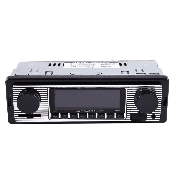 Bluetooth Vintage Autoradio Mp3-soitin Stereo USB Aux Classic Autostereo Audio -HG Musta