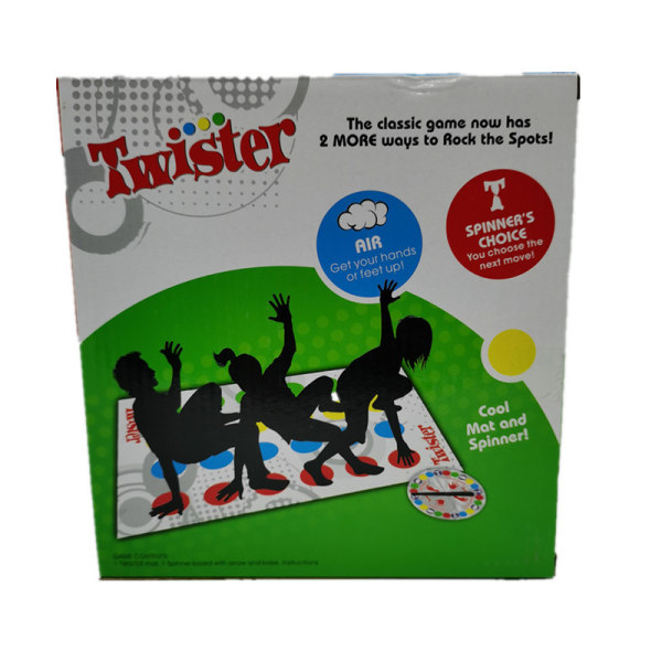 Twister Ultimate: Større måtte, flere farvede pletter, familiespil til børnefest, alder 6+; Kompatibel