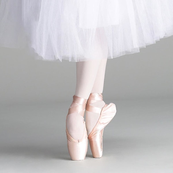 Ballet Pointe Sko Jenter Dame Bånd Ballerina Sko Med Tå Pads--