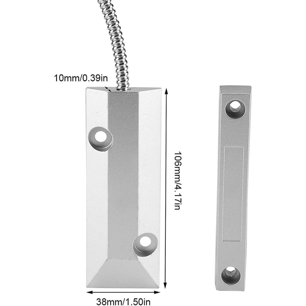 Dør- og vindumagnetisk kontaktsensor i metall
