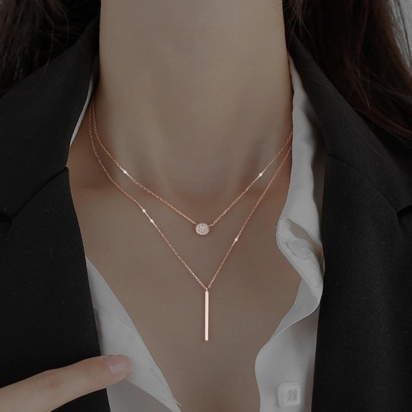 Halskette für Frauen,Schlüsselbein Halskette,einfach,Temperament