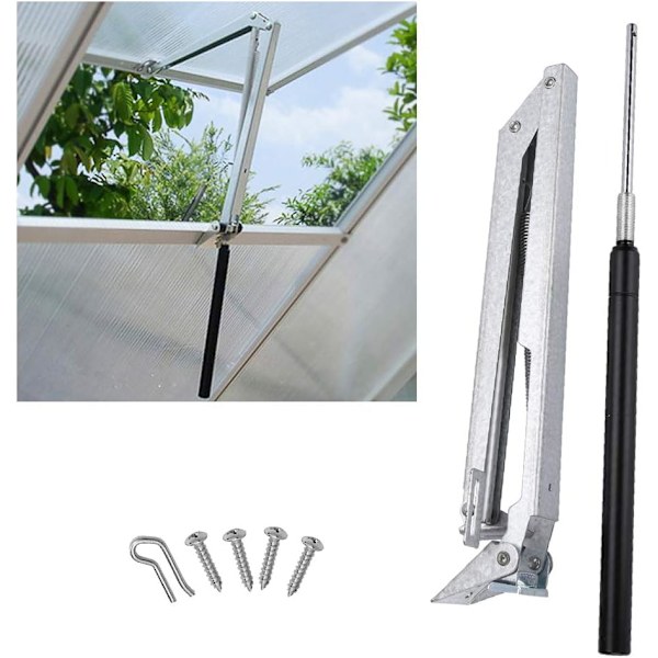 Automatisk fönsteröppnare, enkel fjäder för sommarstuga, växthus och taklucka, galvaniserad aluminium fönsteröppnare