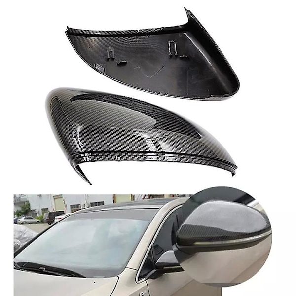 Spejlcover i kulfibermønster, sidespejlcover til Golf MK7 MK7.5 Golf 7 R 2013-2020