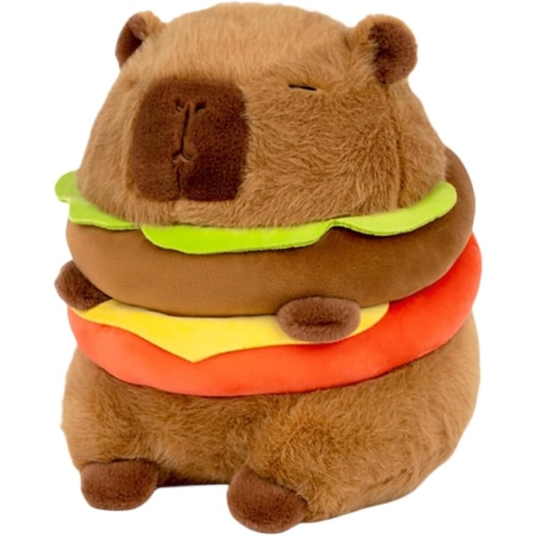 Realistinen Capybara Burger Pehmo, Söpö Capybara Täytetty eläintyyny pehmolelu