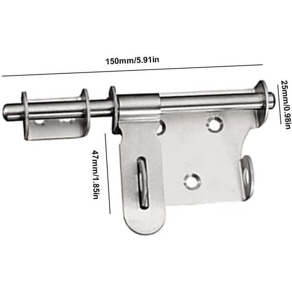 Rustfri Dørgreb Skydebolt Sikkerhedsdørgreb Haveportgreb Lås