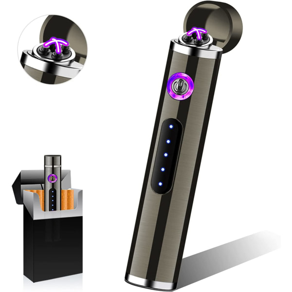 USB uppladdningsbar vindtät elektronisk tändare, pekskärmsplasma