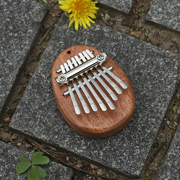 8 Key Mini Kalimba utsökt Finger Thumb Piano Marimba Musical