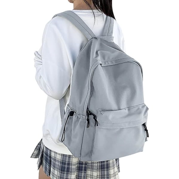 Blå skolryggsäck for kvinner Casual resor skolväskor 14 tum laptop ryggsäck for tonårsflickor Lätt vattentät ryggsäck Bokväska Colleg