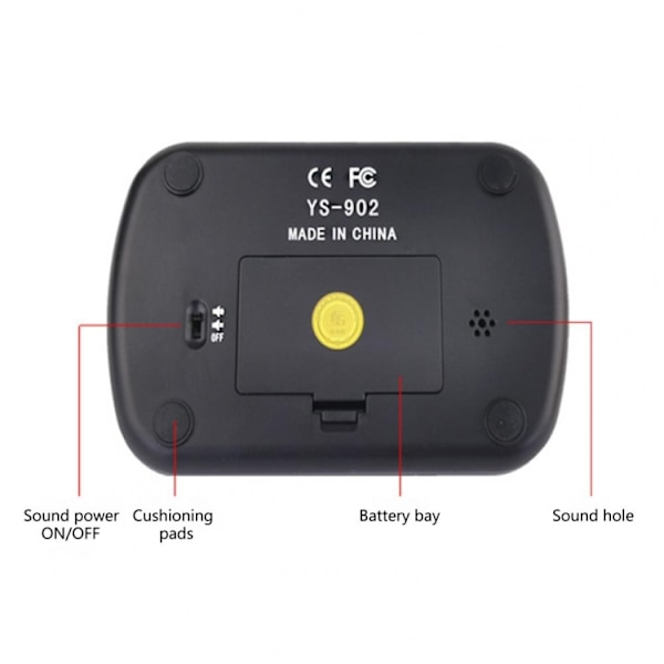 YS YS-902 Sjakk Timer Sjakkklokke for Go-turnering (Gul engelsk versjon) [CH]