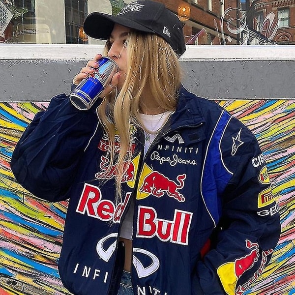 Formula 1 Racerjakke Vintage, Bomberjakke, F1 Streetwear Jakke Y2k L