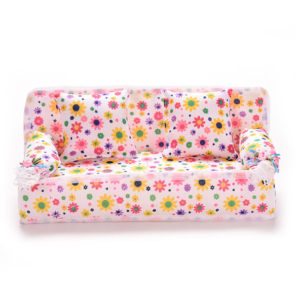 3 stk/sett Sofa Sofa 2 Puter til Barbies Dukkehjem