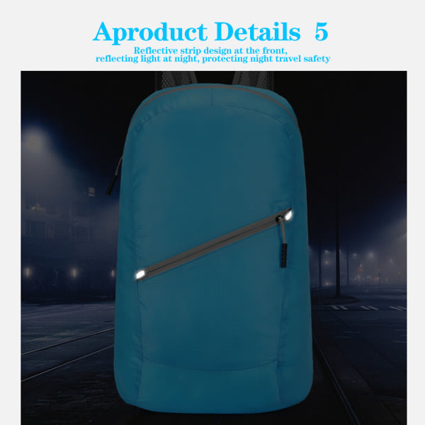 Ultratunn sportryggsäck Lätt bærebar resväska Fitness med stor kapacitet mørkblå