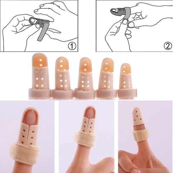 Fingerskena Armbånd Fingerskenor Rosa hållningskorrigerende Plast Fingerstøtte for artrit Basketstabil Finger Immobilizer Fo