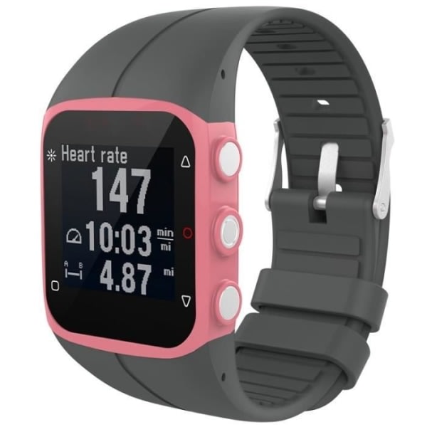 Silikoniranneke Polar Watch M400-M430 GPS:lle 5,5-8,1 tuumaa (harmaa)