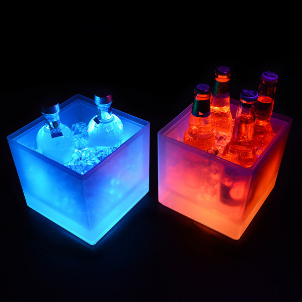LED Ice Bucket Wine Cooler Värit Vaihteleva samppanja Vin hik För Party Home Bar