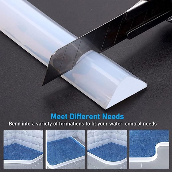 Duschtrøskel Water Dam Guard SVART 150CM Sort 150cm Black