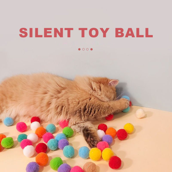 Rolig rolig katt plysch bollstartare husdjur leksak boll utan klockor för husdjur underhållning C