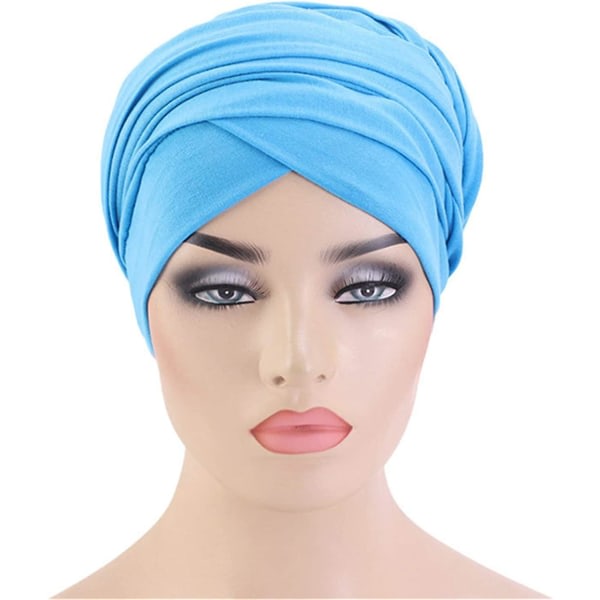 Turban Head Wrap Scarf,Afrikansk Mjuk Lång Scarf Sjal Hår Boho Headwrap Stretch Pannband Slips För Kvinnor