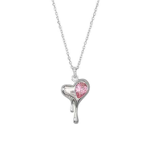 Melting Heart Love Pink Diamond halskæde Femininity Hig