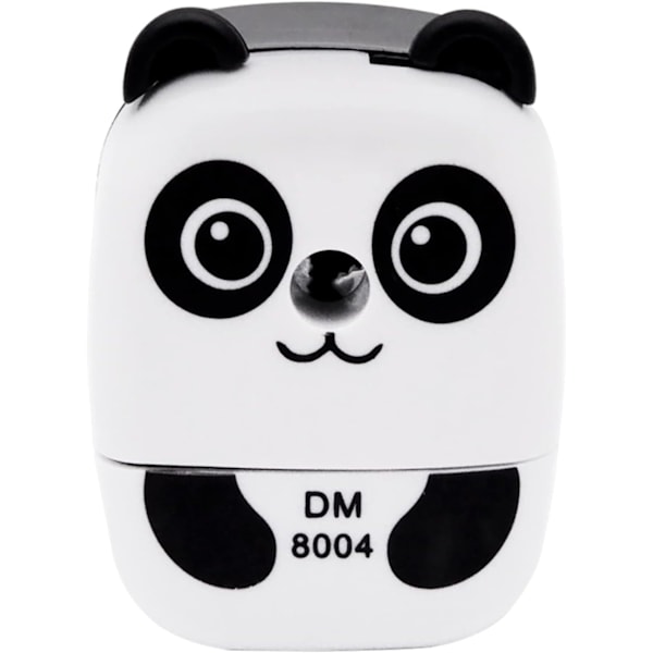 Söpö metallinen eläin kynänteroitin lapsille, pöytäteroitin kahvalla (Tummapiirinen panda, 1 kpl)