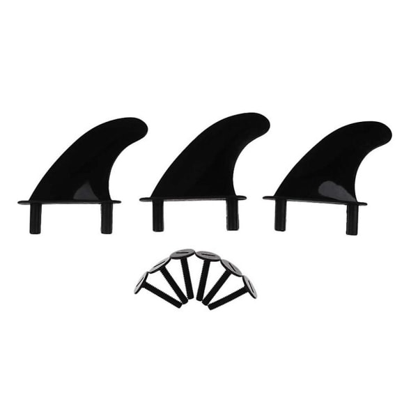 3st Soft Top Surfboard Fins Set för Softboard Paddle Board Surfbrädor Tillbehör black