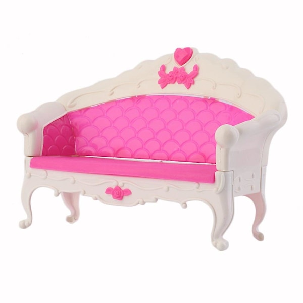 6 stk Leketilbehør for Barbie Dukke Sofa Stol Sofabord Lampe Møbler S