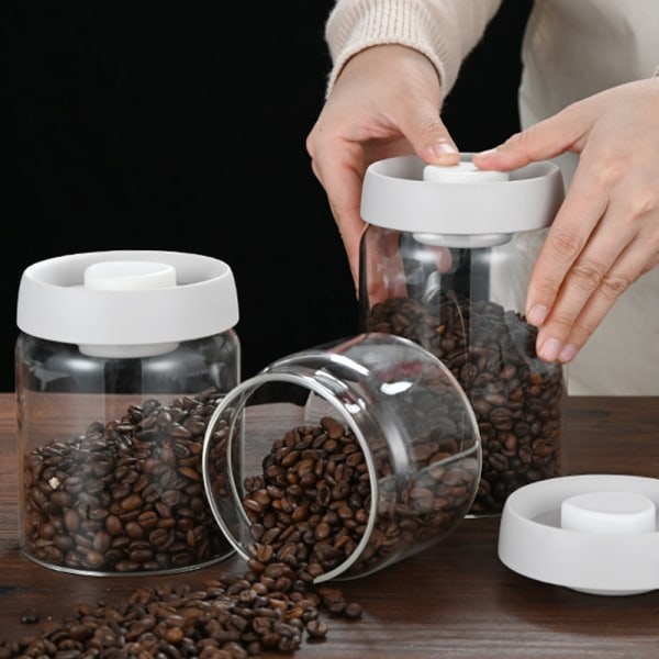 500ml/900ml/1200ml/1800ml Vakuumforslutningsburkar Multifunksjonsförseglade konserveringsburkar for kaffepulver Nytt 500mL