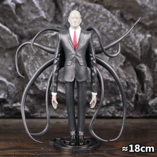 Slender Man 7\" statyett Slenderman 18 cm figur Urban Legend Creepypasta Thriller SCP Foundation Skräckfiktion Anime Toys Doll