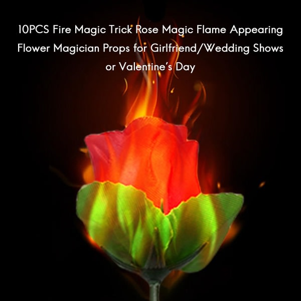 10 st Fire Trick Flame Display Blommagiker rekvisita för flickvän/bröllopsshower eller 's Day