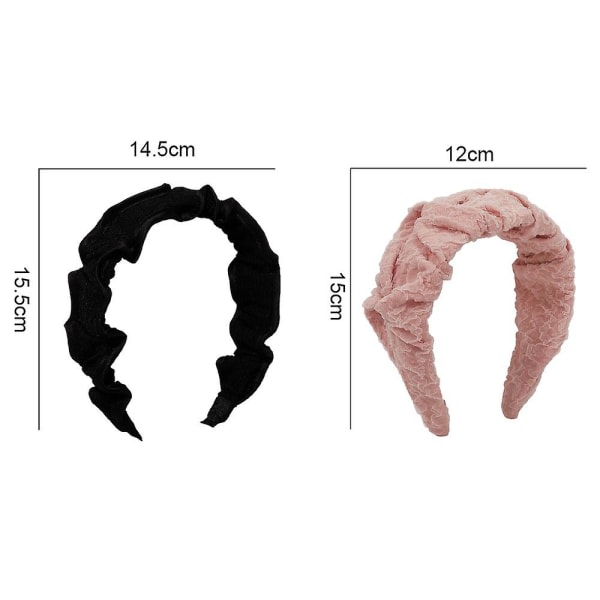 2st pannband för kvinnor, knutna pannband, jooga hårband Mode håraccessoarer för kvinnor och flickor Tyyli 1 Tyyli 3