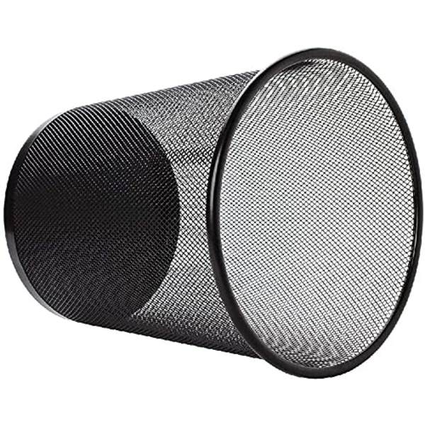 Rund mesh-papperskorg, förtjockad rostfri mesh