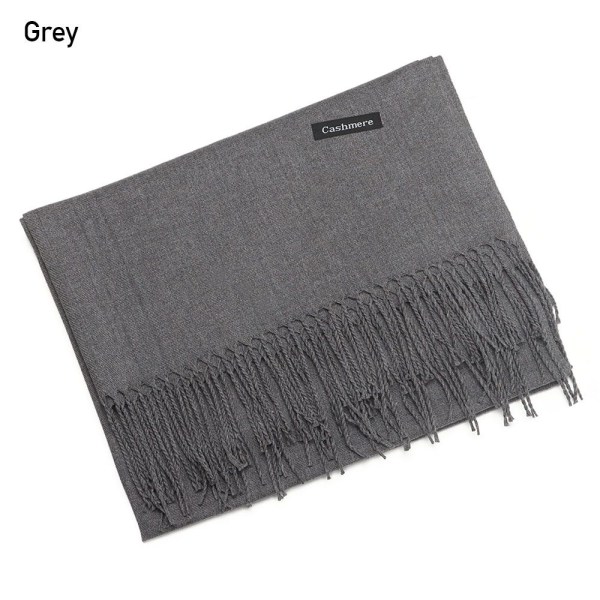 Cashmere skjerf Ullsjal GRÅ grey