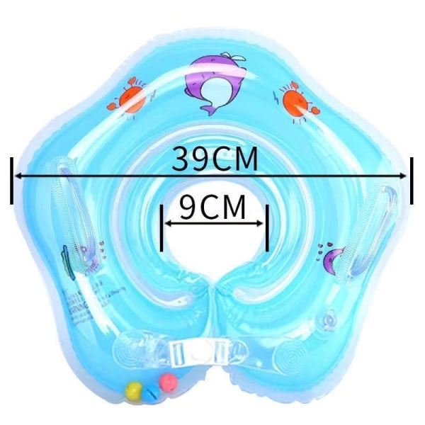 Svømmering Baby Småbørn Swim Safe Seat Hals Svømmering Til Newborn Babyblue