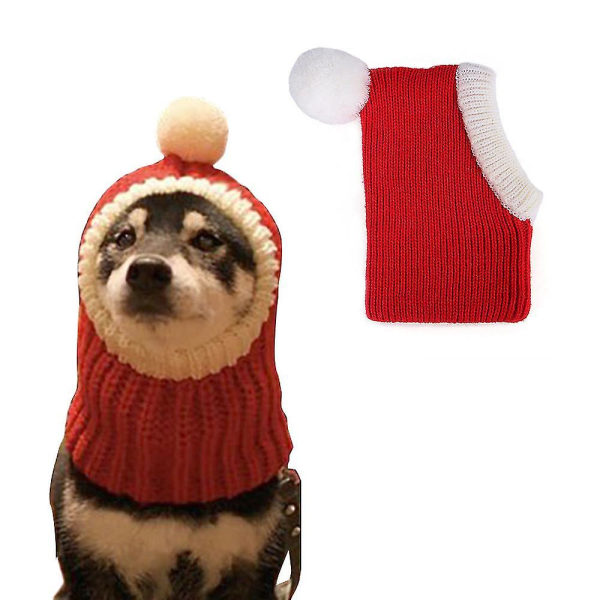 Xmas Rat Pet Hat Hund Wear (L, Rød)