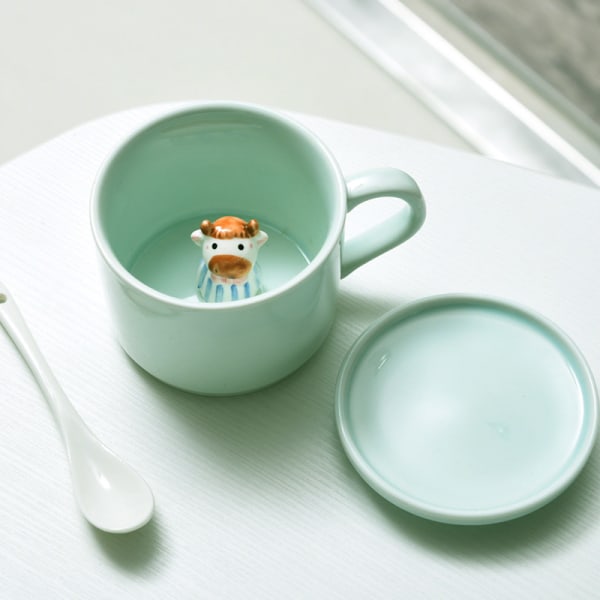 Söt Panda Kaffe Mjölk Te Keramisk Mugg - 3D Animal Morning Mug är den bästa presenten för flickor, flickor, pojkar