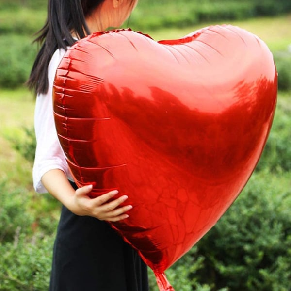 32 tum stor hjärtballong för födelsedagsbröllopsdekoration