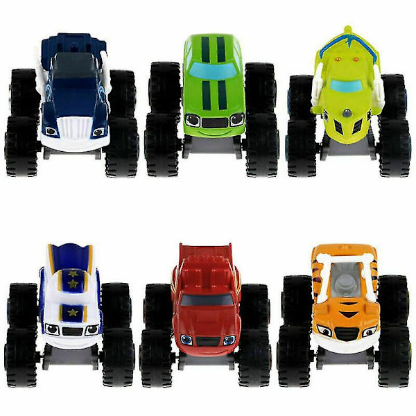 6 kpl/setti Blaze The Monster Machines -ajoneuvot painevalettu lelu--