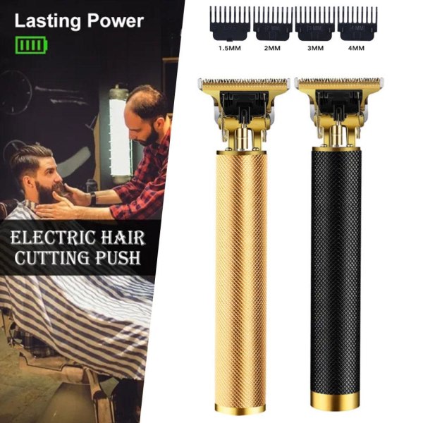 Elektrisk Hårklippare Trimmer USB Uppladdningsbar Razor Clipper Sha svart 1 set