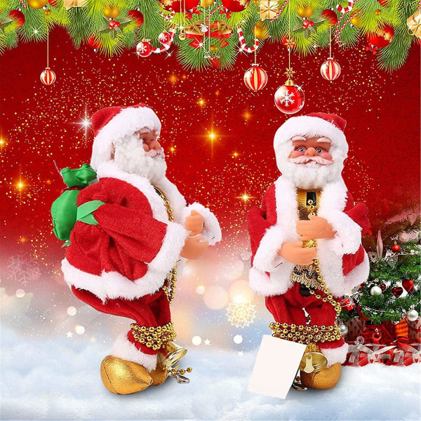 2021 jultomten klätterrep dekoration - jultomten musikalisk klätterrep, elektrisk jultomten klätterrep jultomten leksakspresent för barn jul